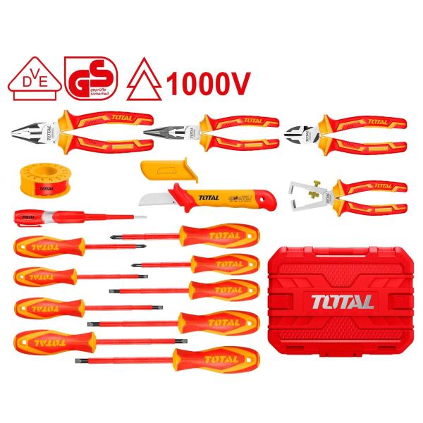 16-delni set izoliranih ročnih orodij / INDUSTRIAL (THKITH1601)