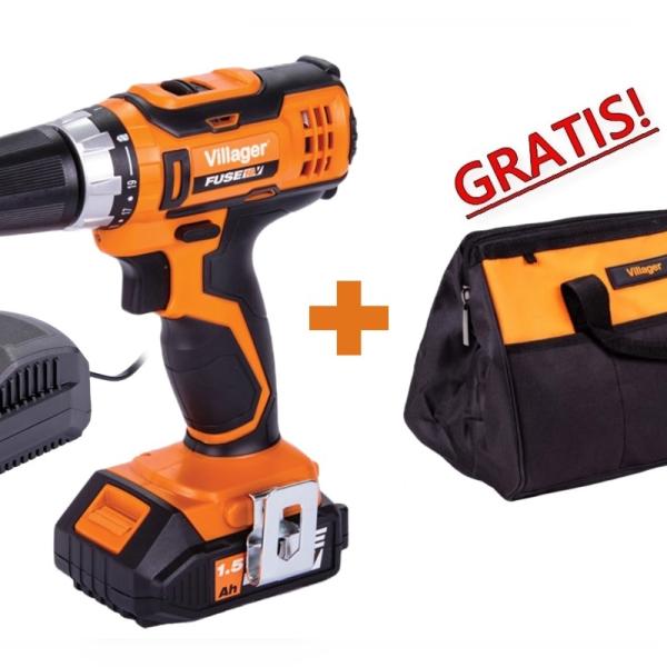 Fuse akumulatorski vrtalni vijačnik VLN 3220 1BCB + Torba za orodje 40 cm